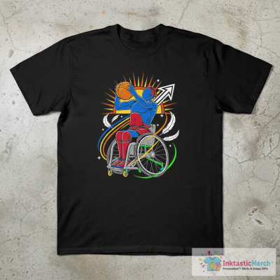 Wheelchair basketball watercolor T-Shirt