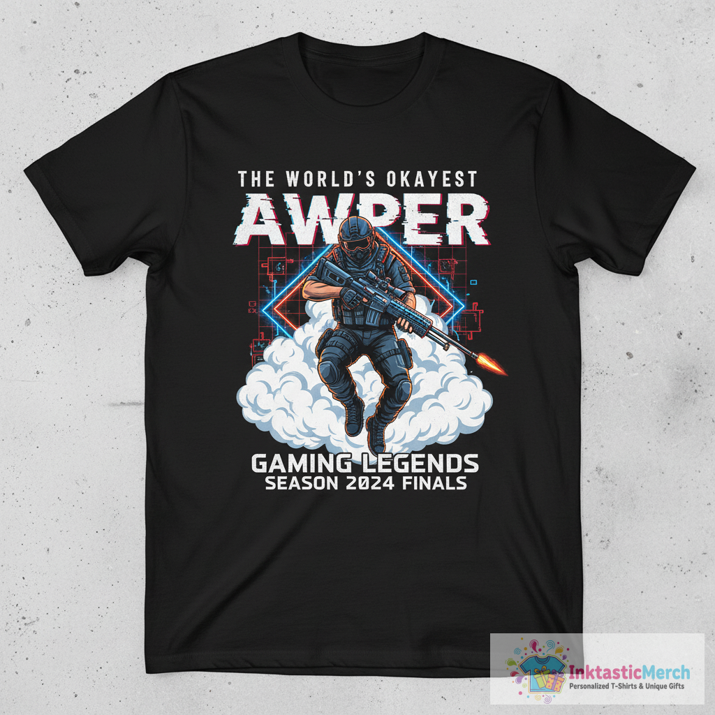 World's Okayest Awper Gaming Meme T-Shirt 1 World's Okayest Awper Gaming Meme T-Shirt
