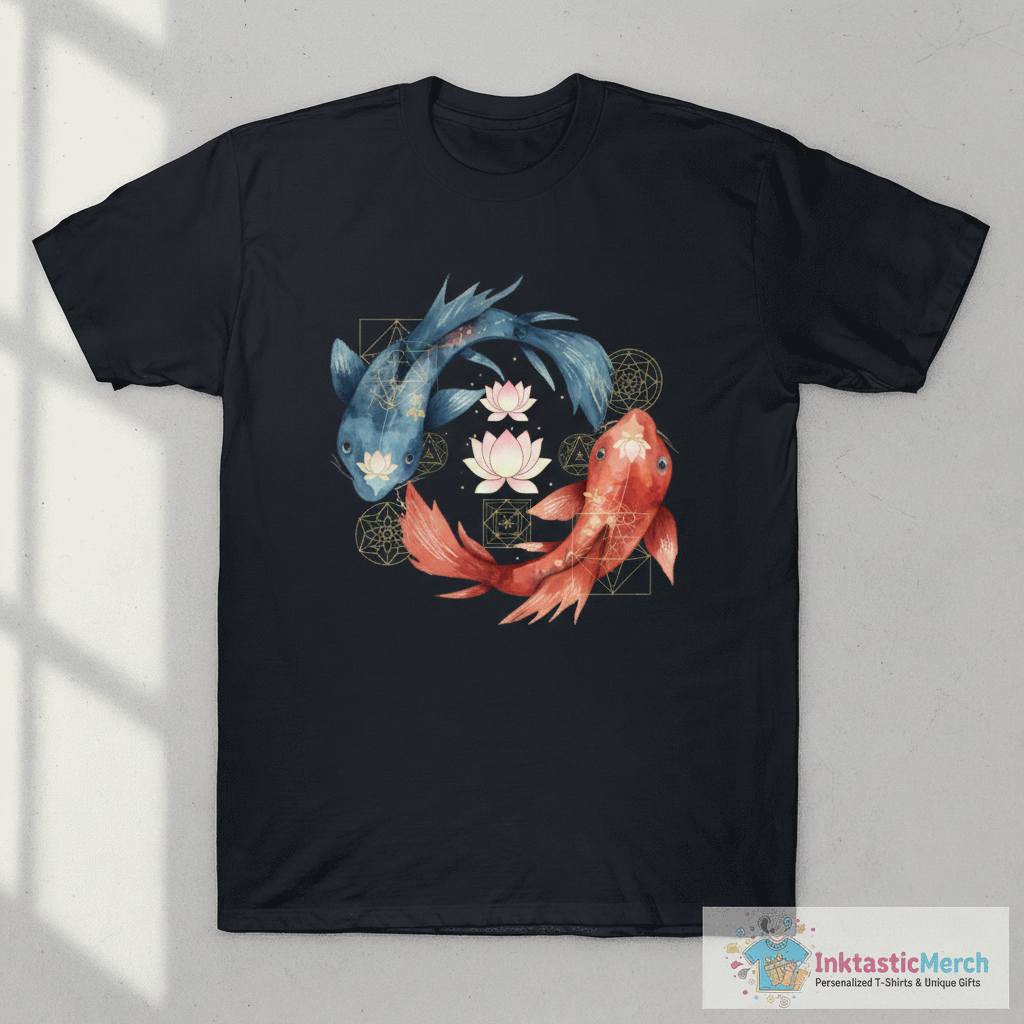 Yin Yang Koi Fish T-Shirt 1 Yin Yang Koi Fish T-Shirt