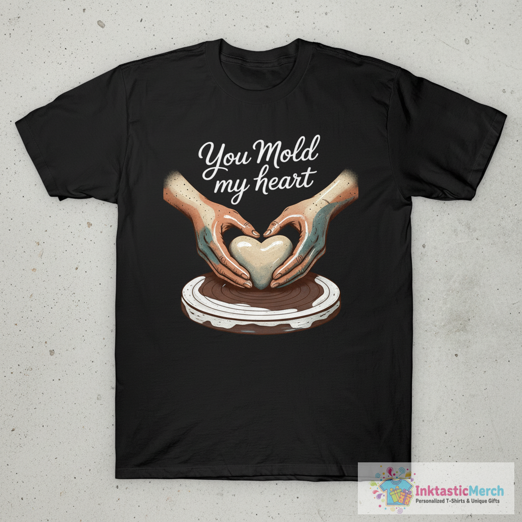 You Mold My Heart Pottery Love Script T-Shirt 1 You Mold My Heart Pottery Love Script T-Shirt