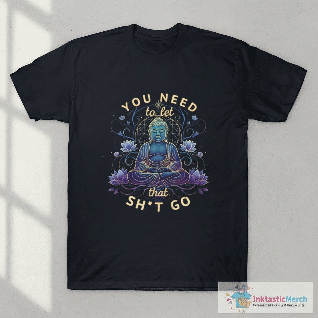 You need to let that sh*t go - vintage Buddha design T-Shirt 1 You need to let that sh*t go - vintage Buddha design T-Shirt