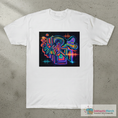 electric rooster dark paper abstract colorful design T-Shirt