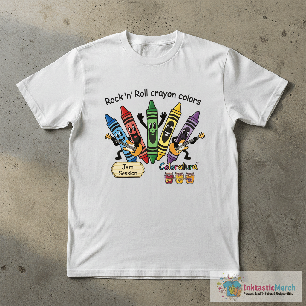 rock 'n' roll crayon colors T-Shirt 1 rock 'n' roll crayon colors T-Shirt