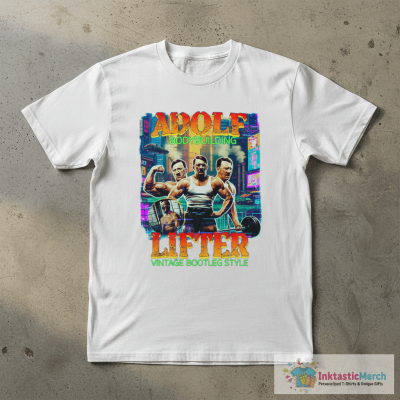 Adolf Lifter Bodybuilding Vintage Bootleg Style T-Shirt