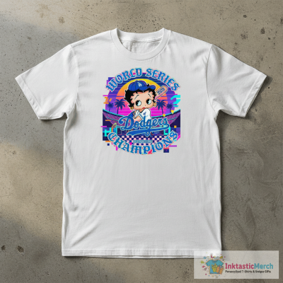 Betty Boop World Series La Dodgers Spacehose Champions T-Shirt