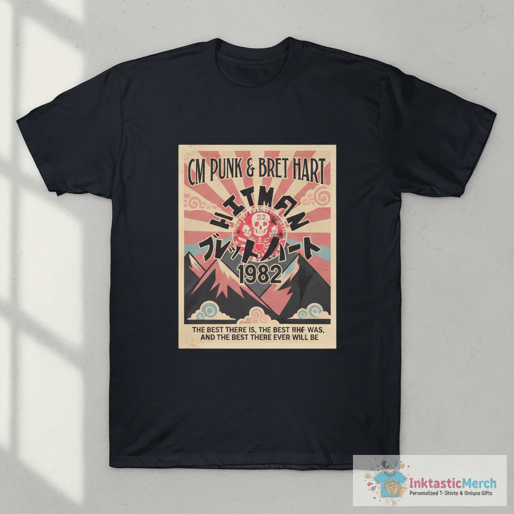 CM Punk Bret Hart Hitman 1982 Hoodie 1 CM Punk Bret Hart Hitman 1982 Hoodie