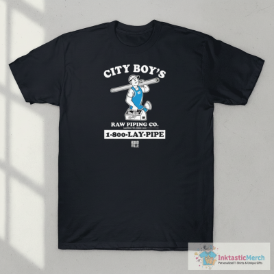 City boy’s raw piping co lay 1800 pipe shirt