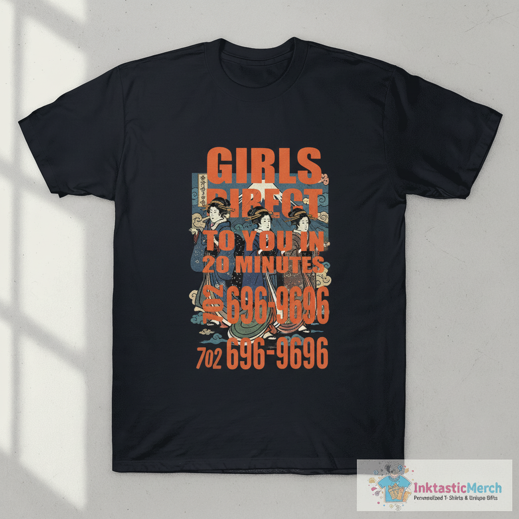 Girls Direct To You In 20 Minutes 702 696-9696 T-Shirt 1 Girls Direct To You In 20 Minutes 702 696-9696 T-Shirt