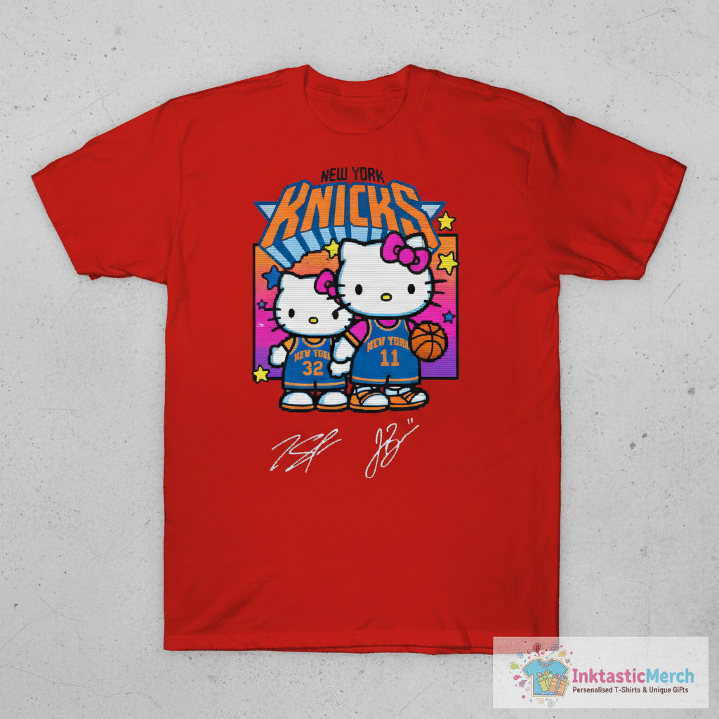 Hello Kitty Knicks Brunson And Towns Signature T-Shirt 1 Hello Kitty Knicks Brunson And Towns Signature T-Shirt