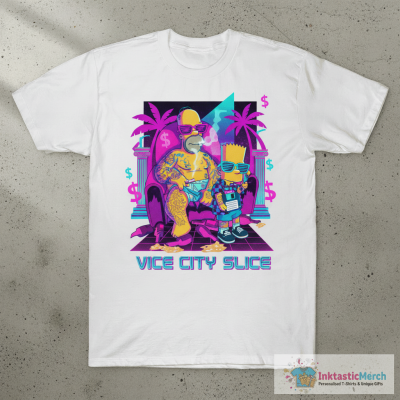 Homer Simpson And Bart Simpson Gangster Shirt