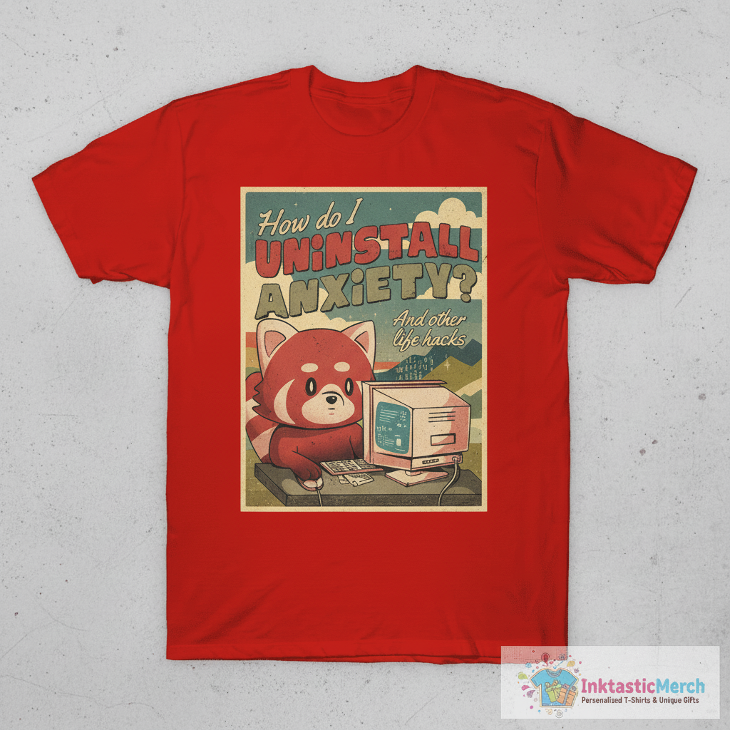 How Do I Uninstall Anxiety - Cute Funny Raccoon Gift T-Shirt 1 How Do I Uninstall Anxiety - Cute Funny Raccoon Gift T-Shirt