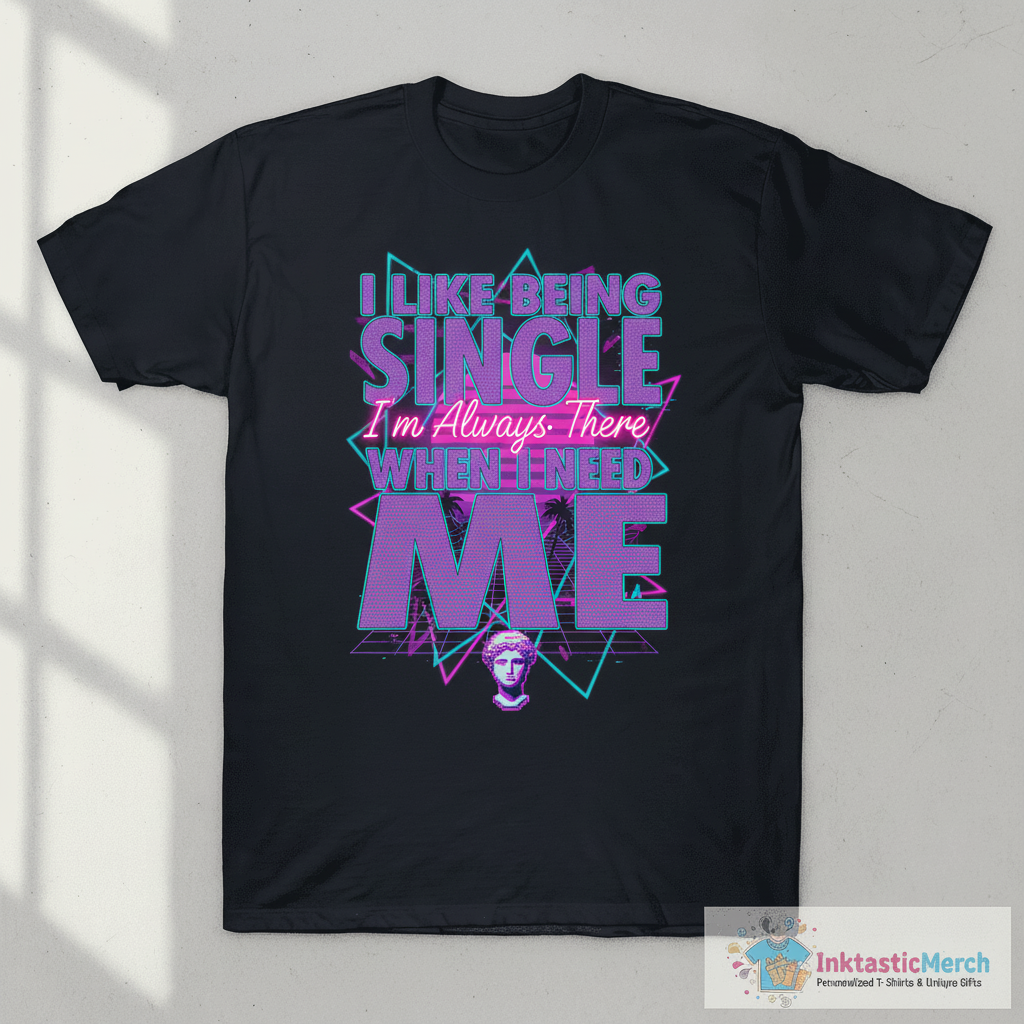 I Like Being Single I'm Always There When I Need Me T-Shirt 1 I Like Being Single I'm Always There When I Need Me T-Shirt