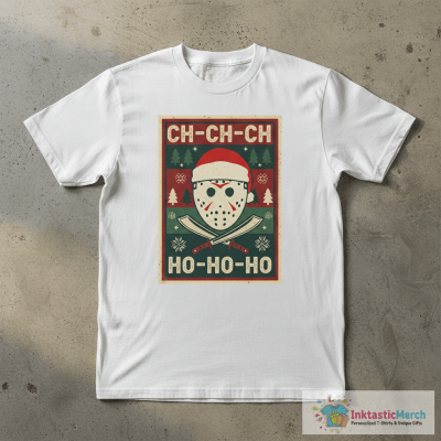 Jason Voorhees santa Ch Ch Ch Ho Ho Ho Christmas sweater