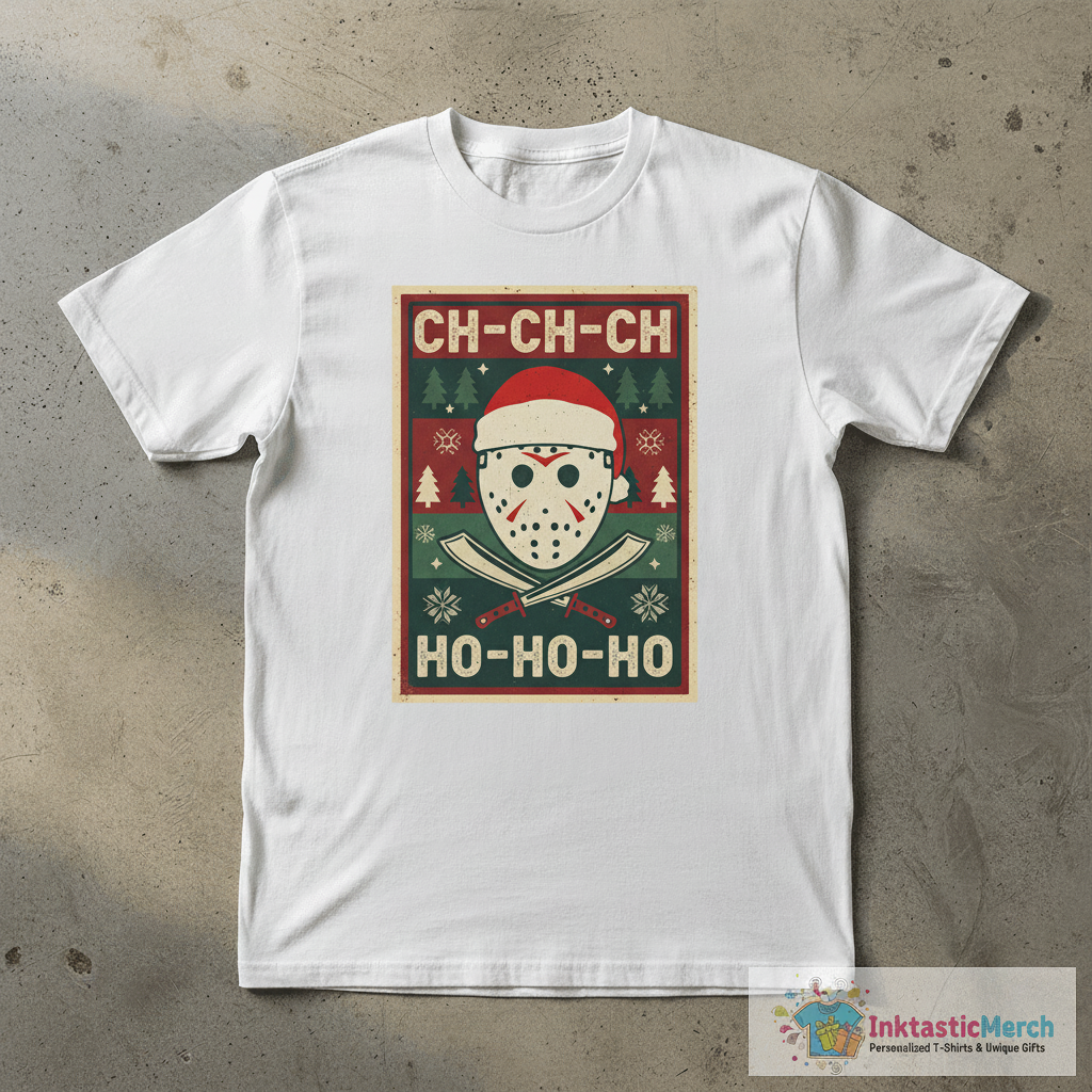 Jason Voorhees santa Ch Ch Ch Ho Ho Ho Christmas sweater 1 Jason Voorhees santa Ch Ch Ch Ho Ho Ho Christmas sweater