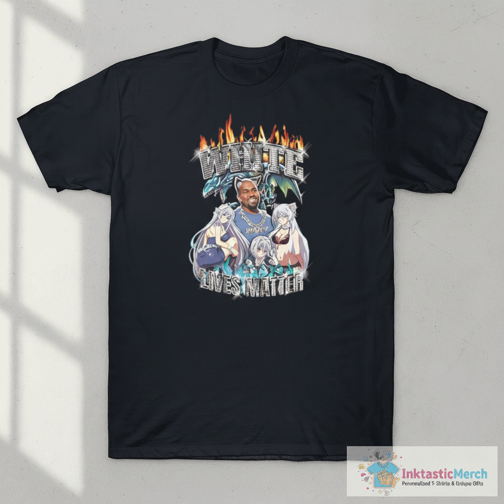 Kanye West ye anime white lives matter shirt 1 Kanye West ye anime white lives matter shirt