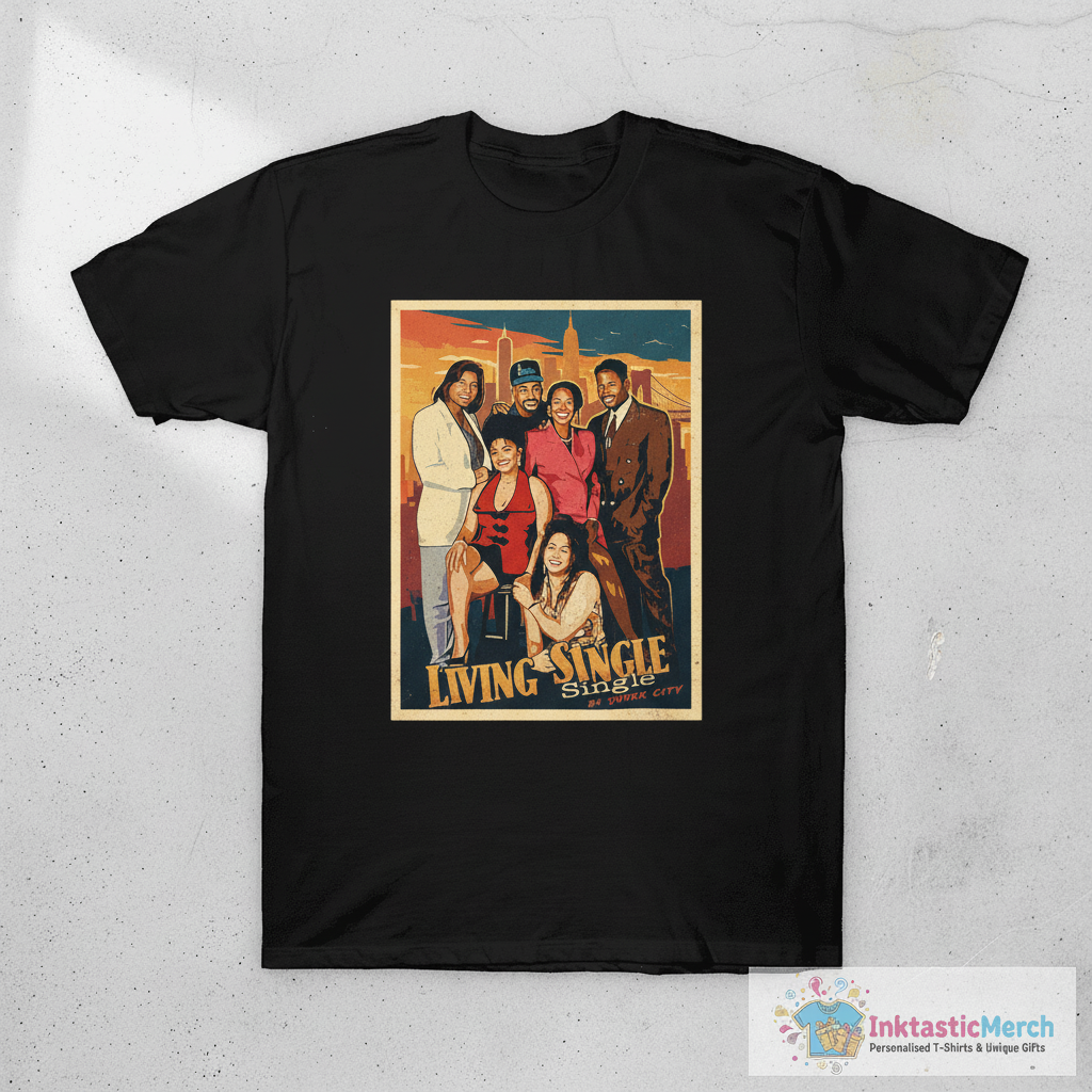 Living Single TV Show Artwork T-Shirt 1 Living Single TV Show Artwork T-Shirt