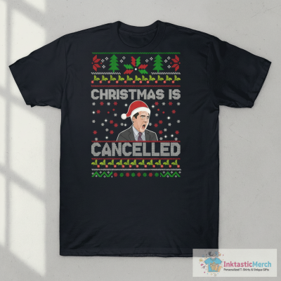 Michael Scott Christmas is Cancelled ugly sweater