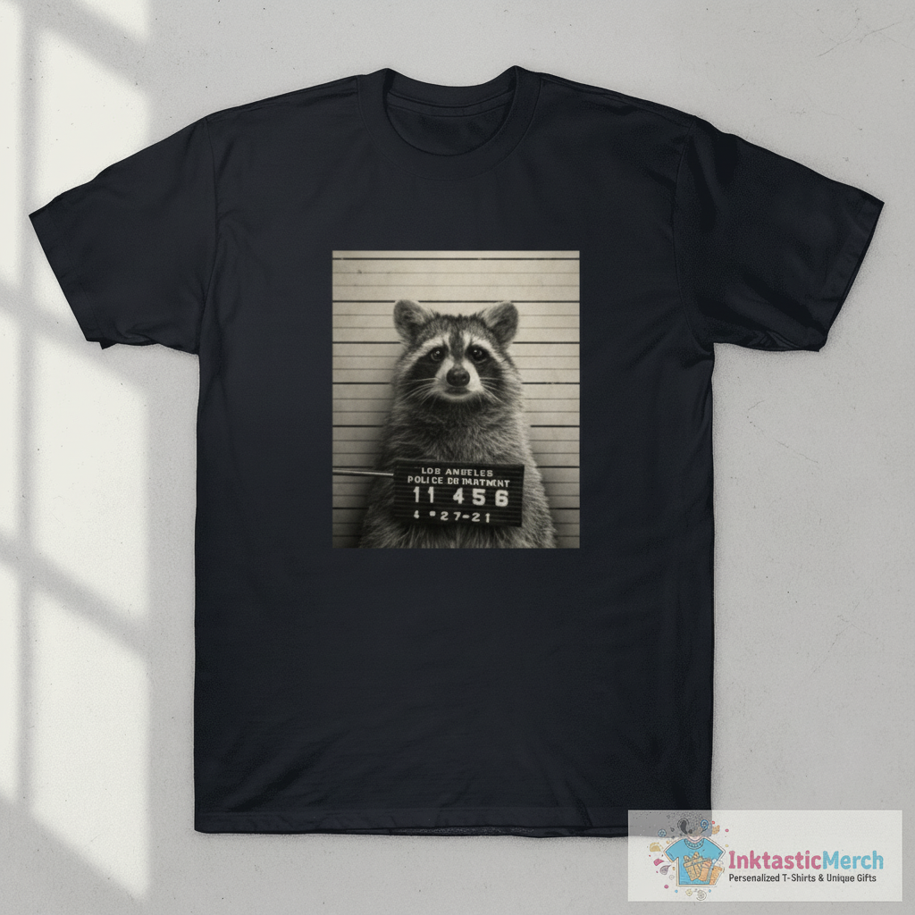Mugshot Series 4 (Raccoon) T-Shirt 1 Mugshot Series 4 (Raccoon) T-Shirt