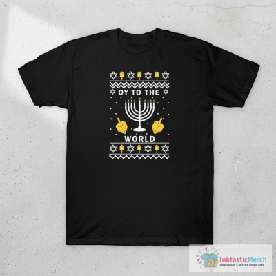 Oy to the world Hanukkah Christmas sweater