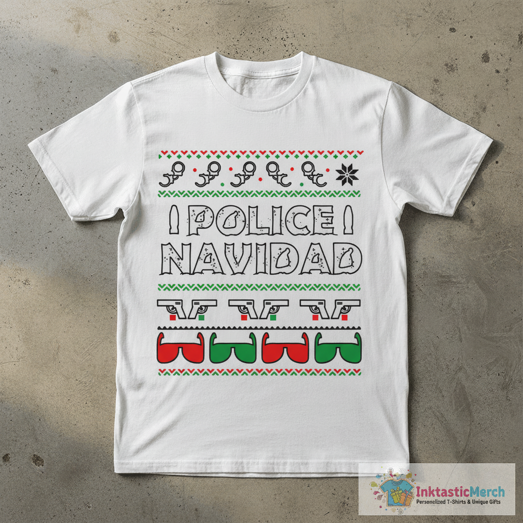 Police Navidad Christmas sweater 1 Police Navidad Christmas sweater