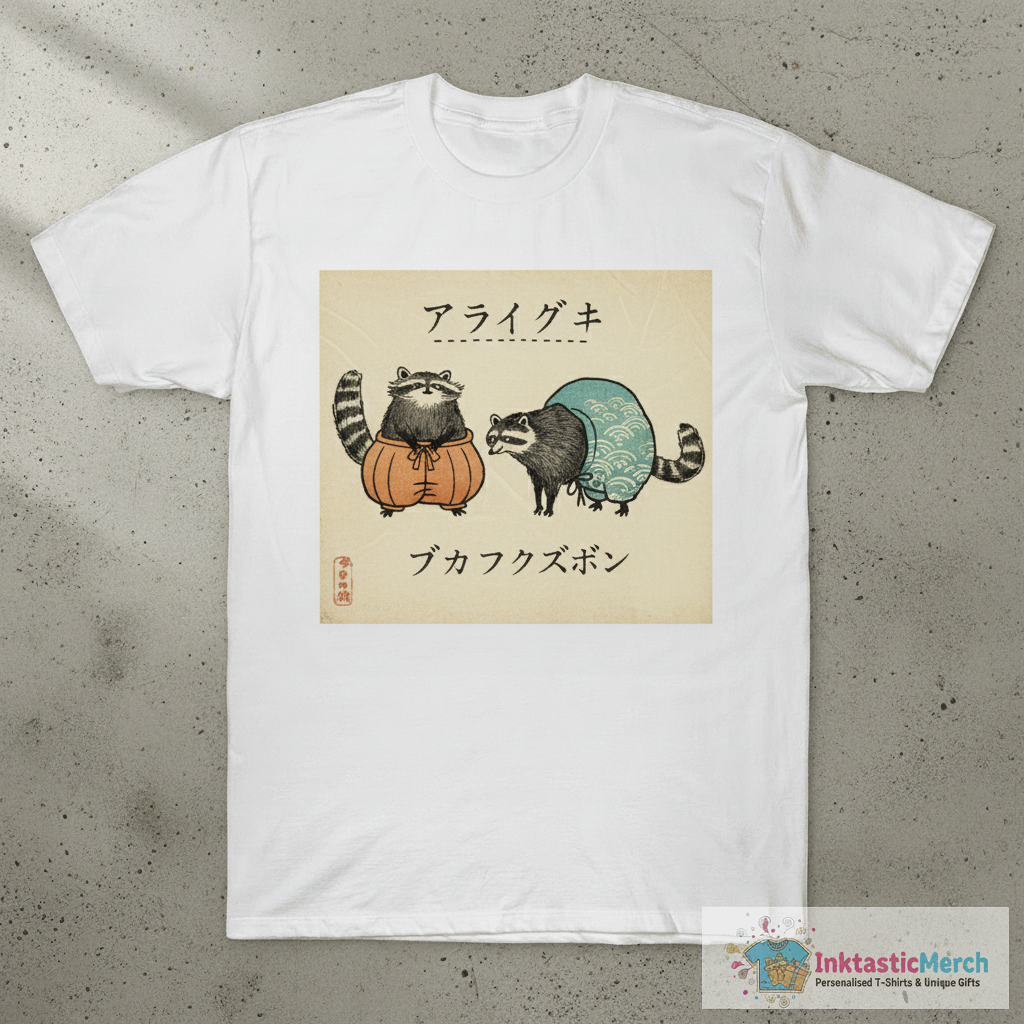 Raccoons Wearing Baggy Pantaloons T-Shirt 1 Raccoons Wearing Baggy Pantaloons T-Shirt