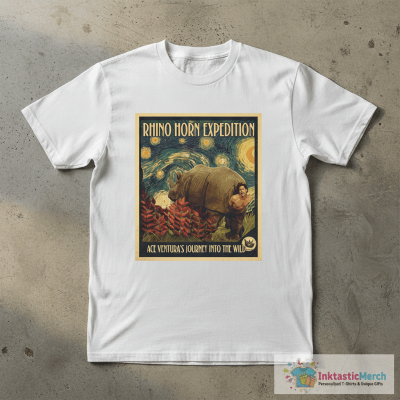 Rhino Scene Ace Ventura Starry Night poster, canvas