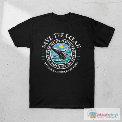 Save The Ocean - Keep the Sea Plastic Free - Humpback Whale T-Shirt