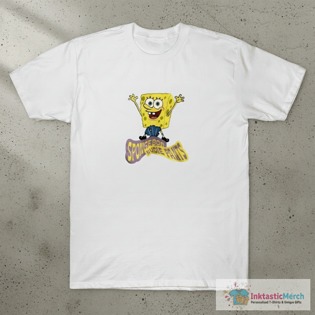 Spongebob Nudie Pants Happy T-Shirt 1 Spongebob Nudie Pants Happy T-Shirt