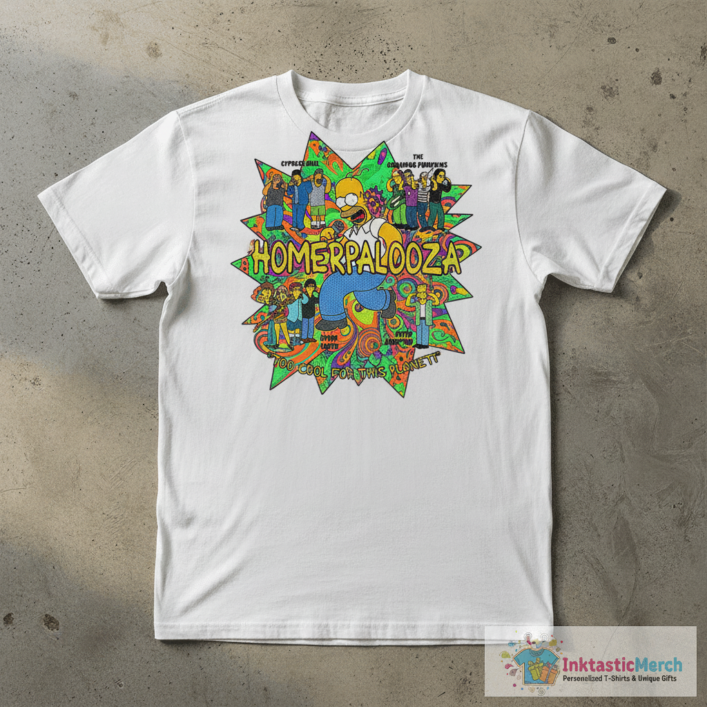 The Simpsons Homerpalooza shirt 1 The Simpsons Homerpalooza shirt