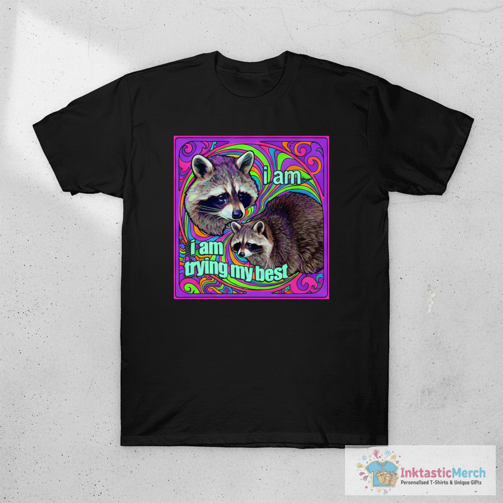 Trying Raccoon Meme T-Shirt 1 Trying Raccoon Meme T-Shirt