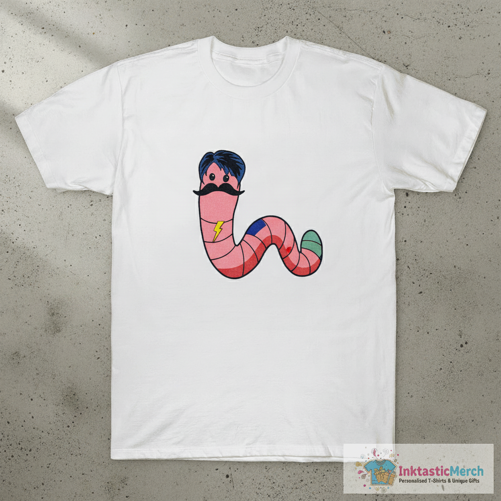 Worm With A Mustache James Tom Ariana Reality T-Shirt 1 Worm With A Mustache James Tom Ariana Reality T-Shirt
