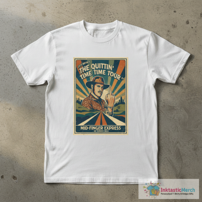 Zach Bryan Middle Finger The Quittin Time Tour 24 T-Shirt