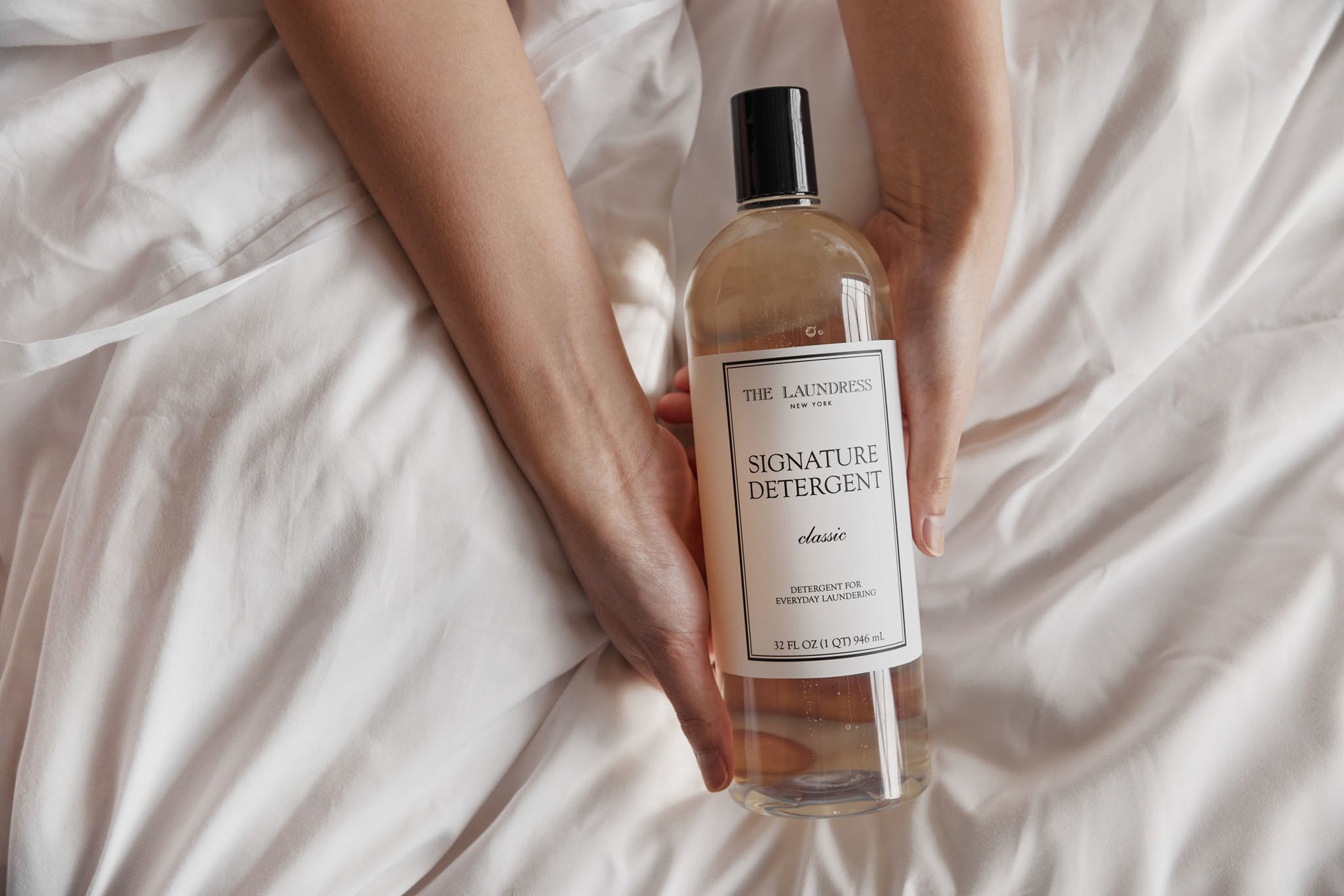 Clean laundry on a clothesline Clean laundry on a clothesline