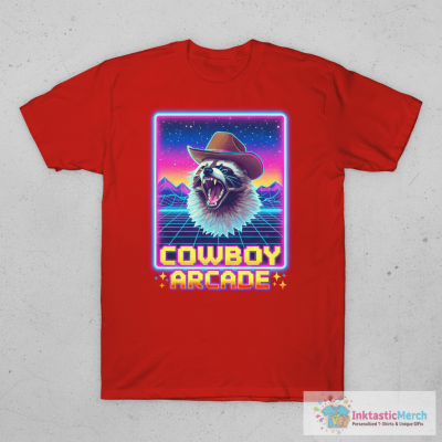 cowboy raccoon word art T-Shirt