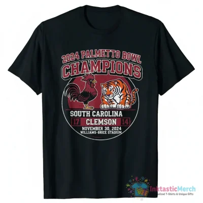 2024 Palmetto Bowl Champions South Carolina Gamecocks 17-14 Clemson Tigers shirt - High Quality Printed T-Shirt