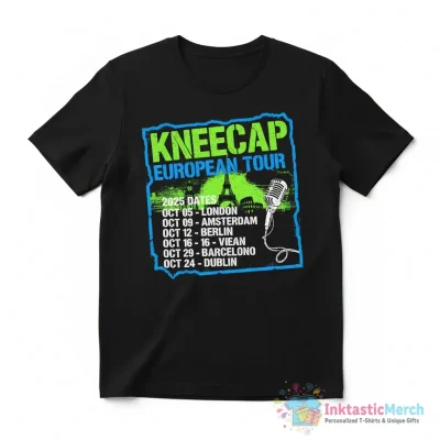 2025 Kneecap EU tour dates schedule shirt - High Quality Printed T-Shirt