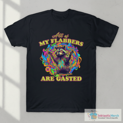 All of My Flabbers Are Gasted Vintage Style Shirt, Retro Cartoon T Shirt, Weird T Shirt, Meme T Shirt, Funny Raccoon Meme T-Shirt