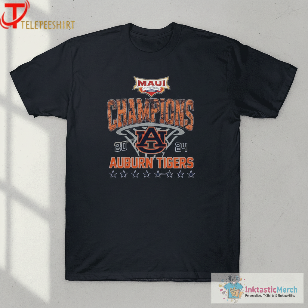 Auburn Tigers Men Basketball 2024 Maui Invitational Champions T-Shirts 1 Auburn Tigers Men Basketball 2024 Maui Invitational Champions T-Shirts