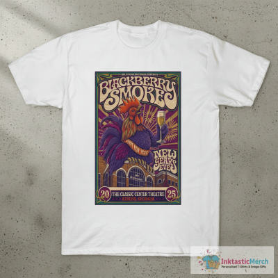 Blackberry Smoke The Classic Center NYE Tour Athens, Georgia 2025 Happy New Years Rooster T-shirts