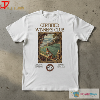 Certified Winners Club Organic Starboy Tennis Heritage T-shirts