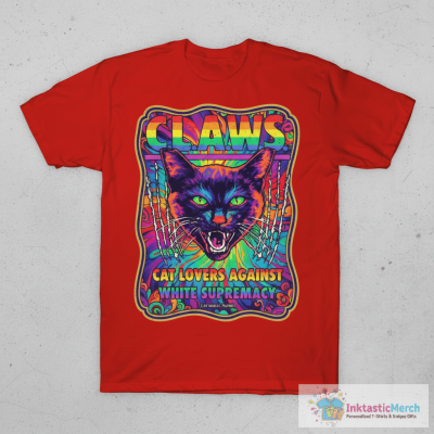 Claws Cat Lovers Against White Supremacy Cat Magic Punks Pride T-shirts