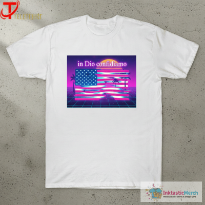 Eric Adams Wearing In Dio Confidiamo American Flag T-shirts