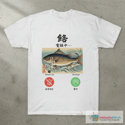 Fih Calling Remind me Message Decline Accept Phone Call Fish T-Shirts