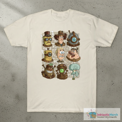 HUMAN Spongebob characters T-Shirt