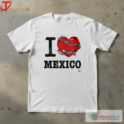 I Love Mexico Heart Chains Warren Lotas T-shirts
