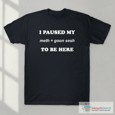 I Paused My Meth And Goon Sesh To Be Here T-shirts