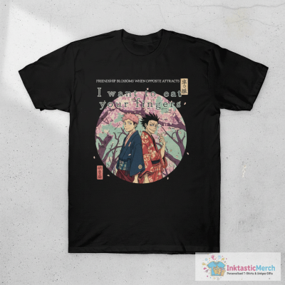 Itadori Yuji Jujutsu Kaisen I Want To Eat Your Fingers Friendship Blossoms When Opposite Attracts T-shirts