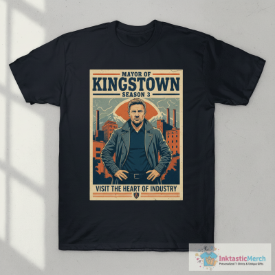 Jeremy Renner Wearing Mayor Of Kingstown Season 3 T-shirts