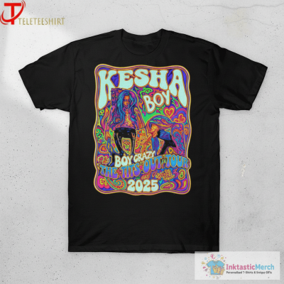 Kesha Boy Crazy The Tits Out Tour 2025 T-shirts
