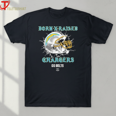 Los Angeles Chargers Born X Raised Helmet NFL T-shirts